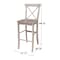 International Concepts X-Back Bar Height Stool, 30" Seat Height, Washed Gray Taupe S09-6133 - alternate 8